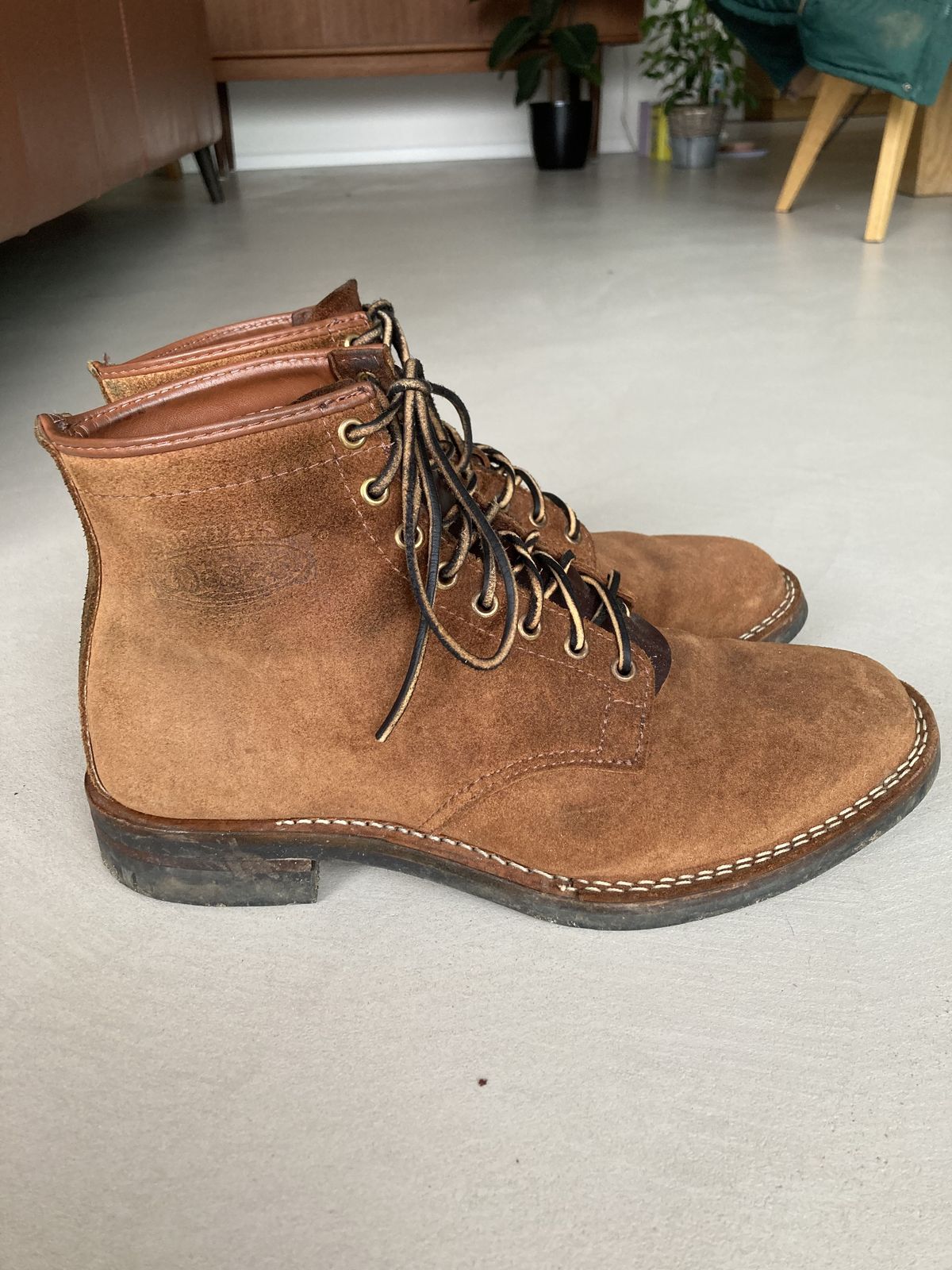 Photo by patinathunderdome on January 4, 2022 of the Wesco Johannes in Seidel Brown Domain Roughout.