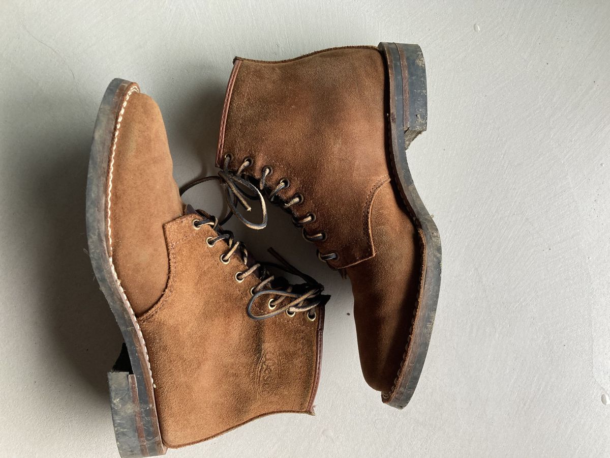 Photo by patinathunderdome on January 4, 2022 of the Wesco Johannes in Seidel Brown Domain Roughout.