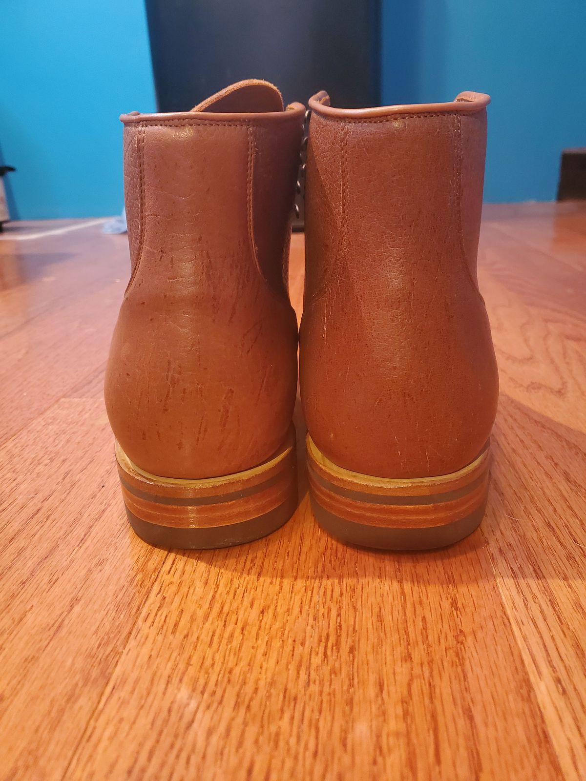 Photo by patinathunderdome on October 5, 2021 of the Viberg Service Boot in C.F. Stead Snuff Shrunken Kudu.