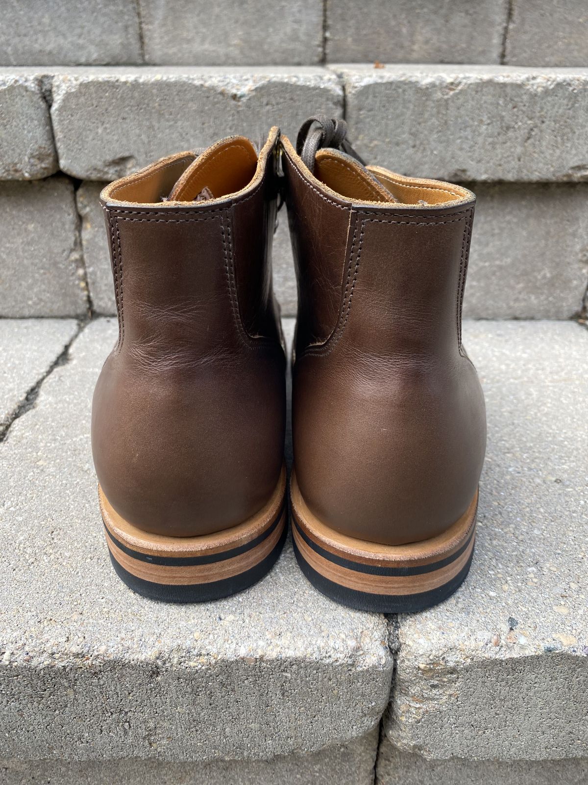 Photo by patinathunderdome on October 2, 2021 of the Viberg Service Boot in Guidi Olive Calf.