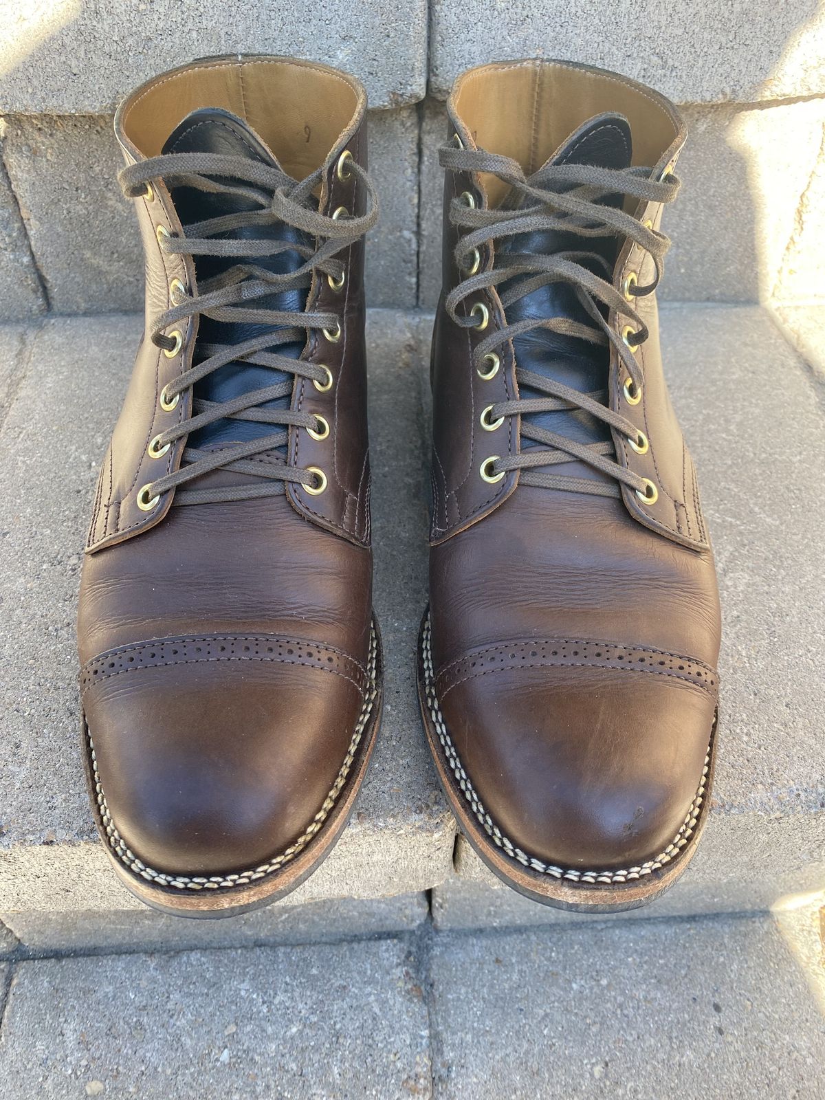 Photo by patinathunderdome on November 5, 2021 of the Viberg Service Boot in Guidi Olive Calf.