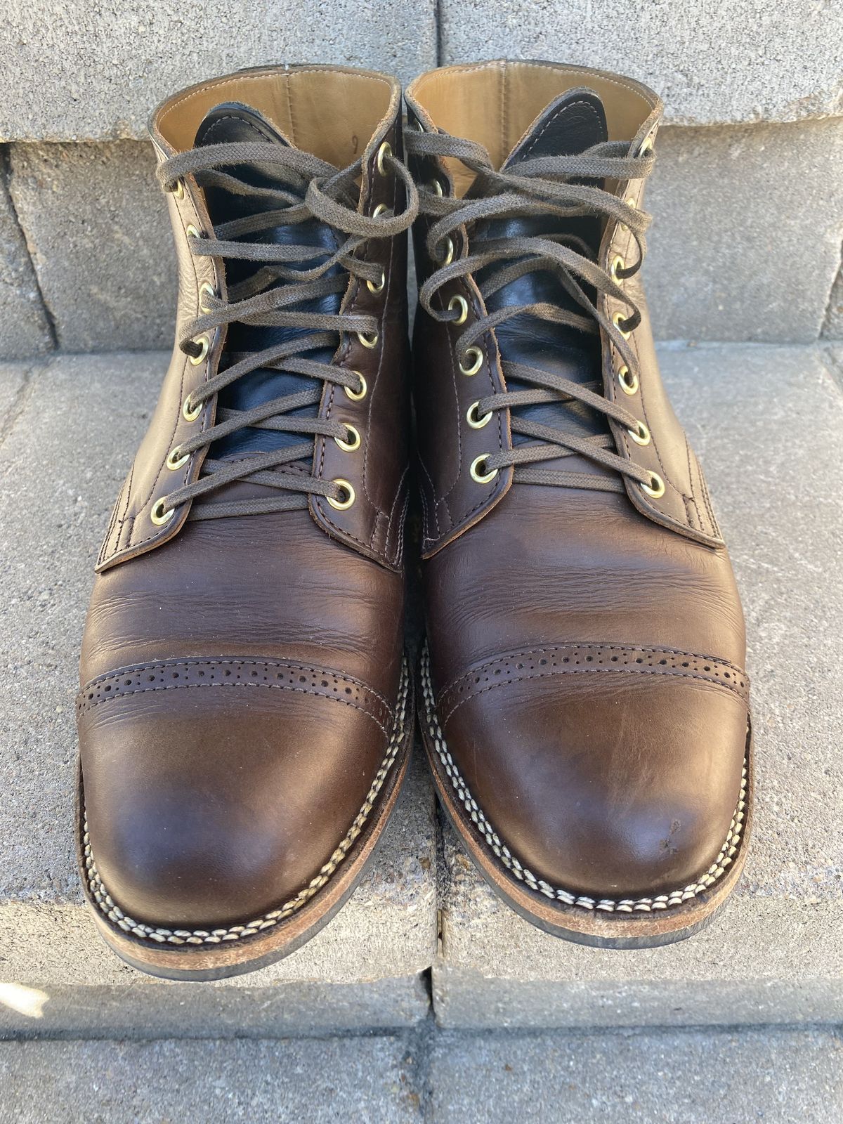 Photo by patinathunderdome on November 5, 2021 of the Viberg Service Boot in Guidi Olive Calf.