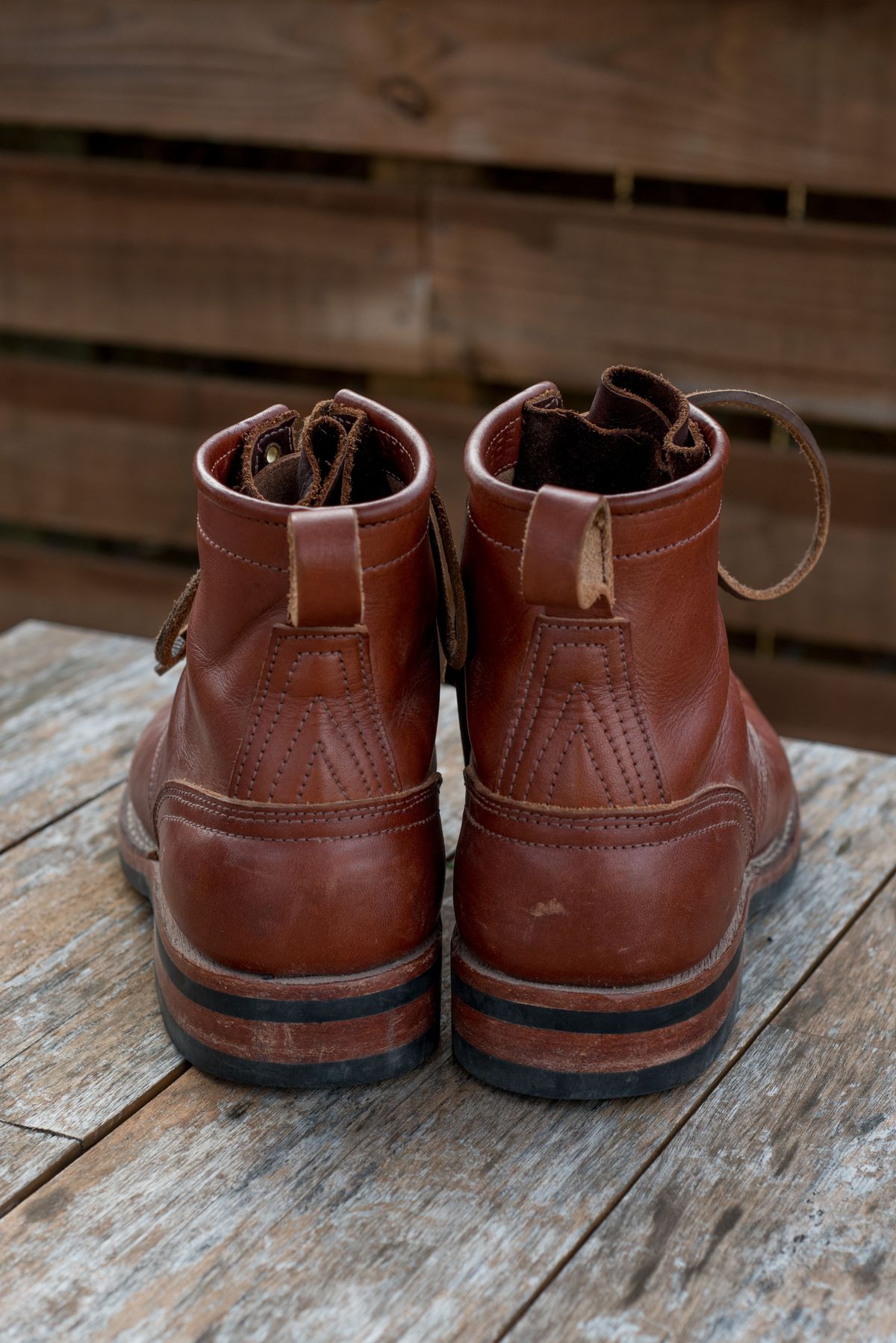 Photo by patinathunderdome on February 3, 2022 of the Nicks Falcon in Wickett & Craig Medium Brown English Bridle.