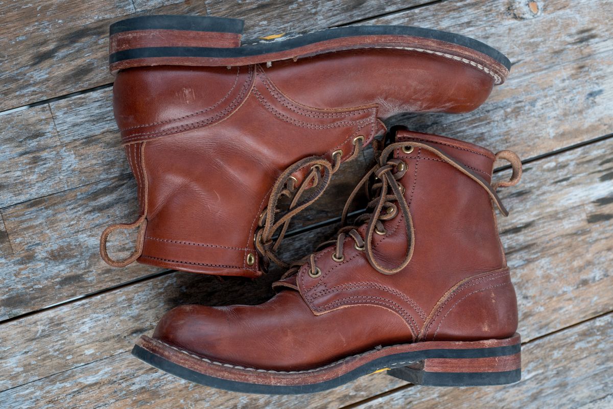 Photo by patinathunderdome on February 3, 2022 of the Nicks Falcon in Wickett & Craig Medium Brown English Bridle.