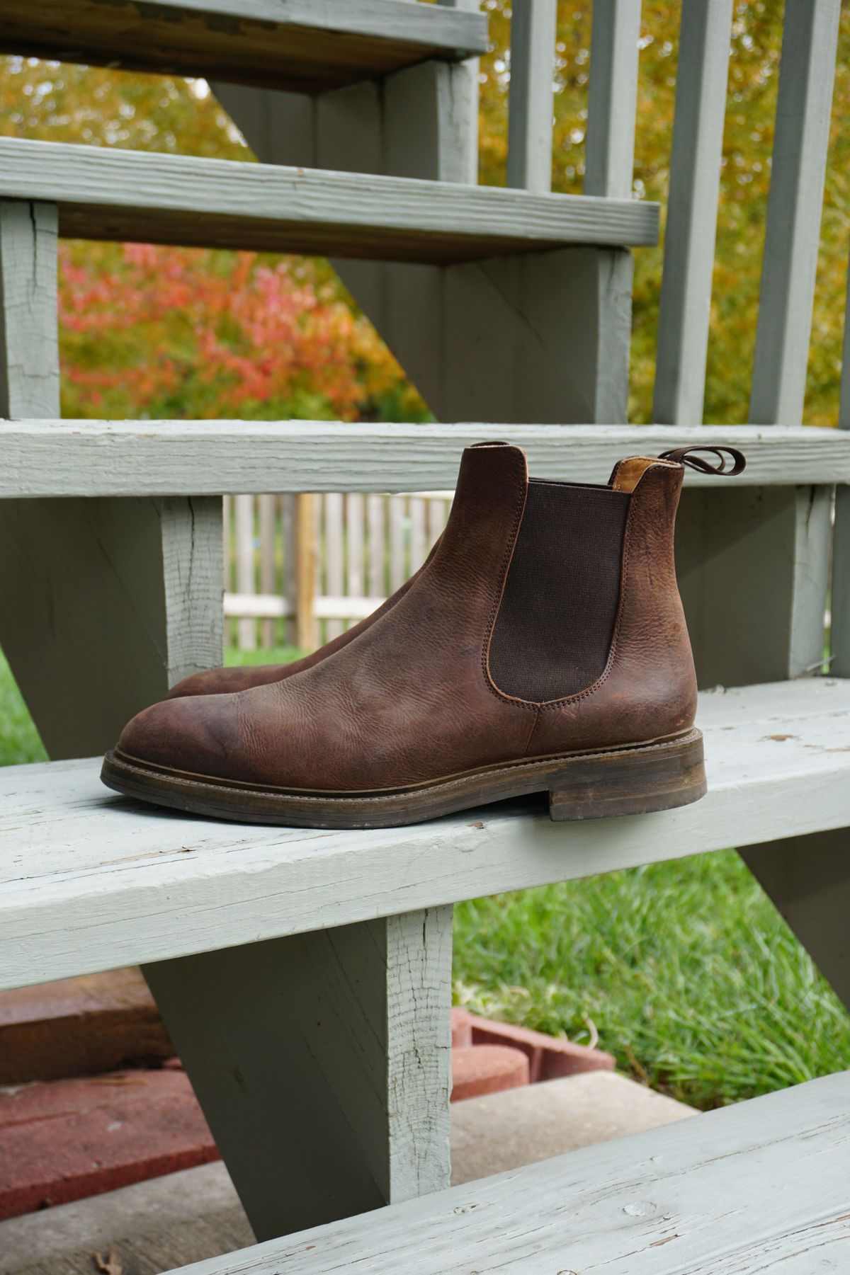 Photo by patinathunderdome on November 5, 2021 of the Rider Boot Co. Fritz in C.F. Stead Snuff Waxed Kudu.