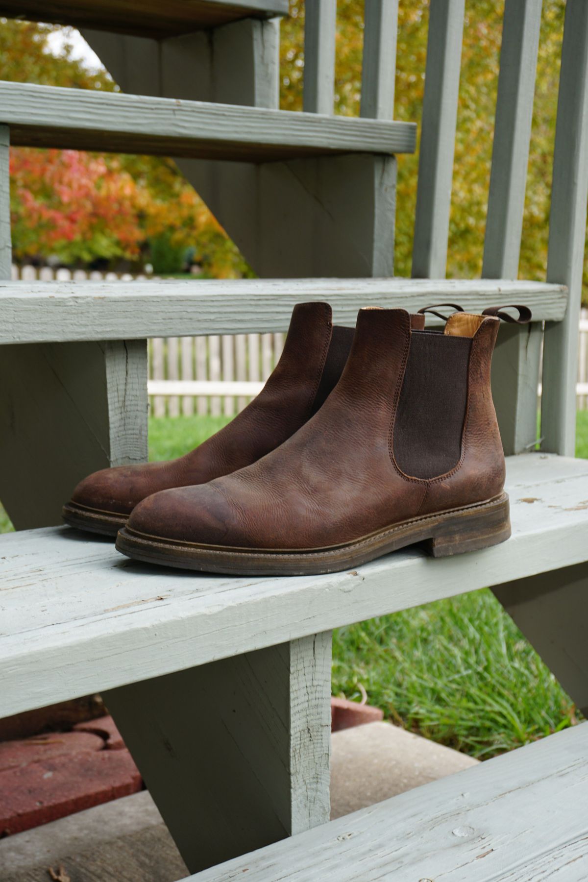 Photo by patinathunderdome on November 5, 2021 of the Rider Boot Co. Fritz in C.F. Stead Snuff Waxed Kudu.