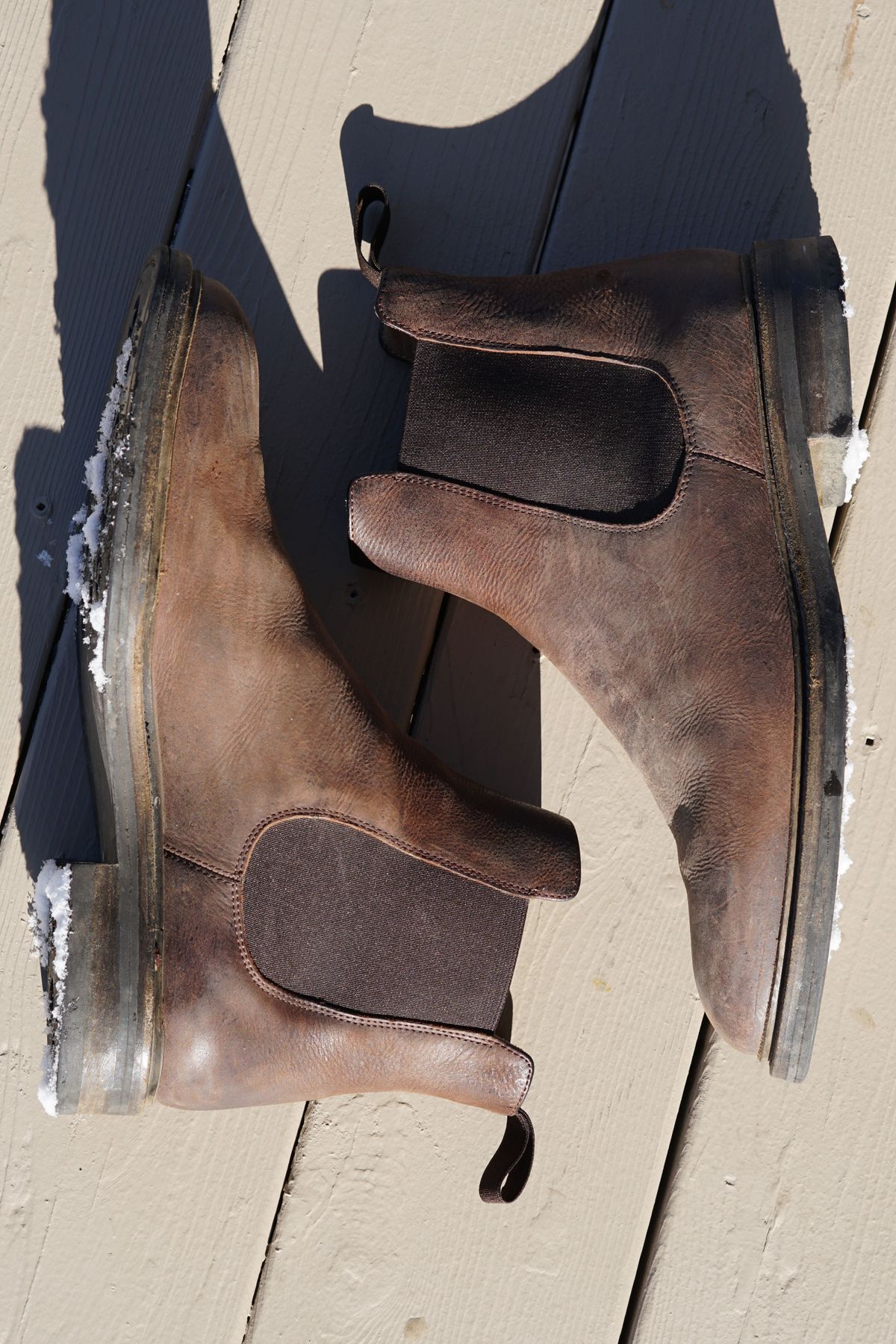 Photo by patinathunderdome on January 6, 2022 of the Rider Boot Co. Fritz in C.F. Stead Snuff Waxed Kudu.