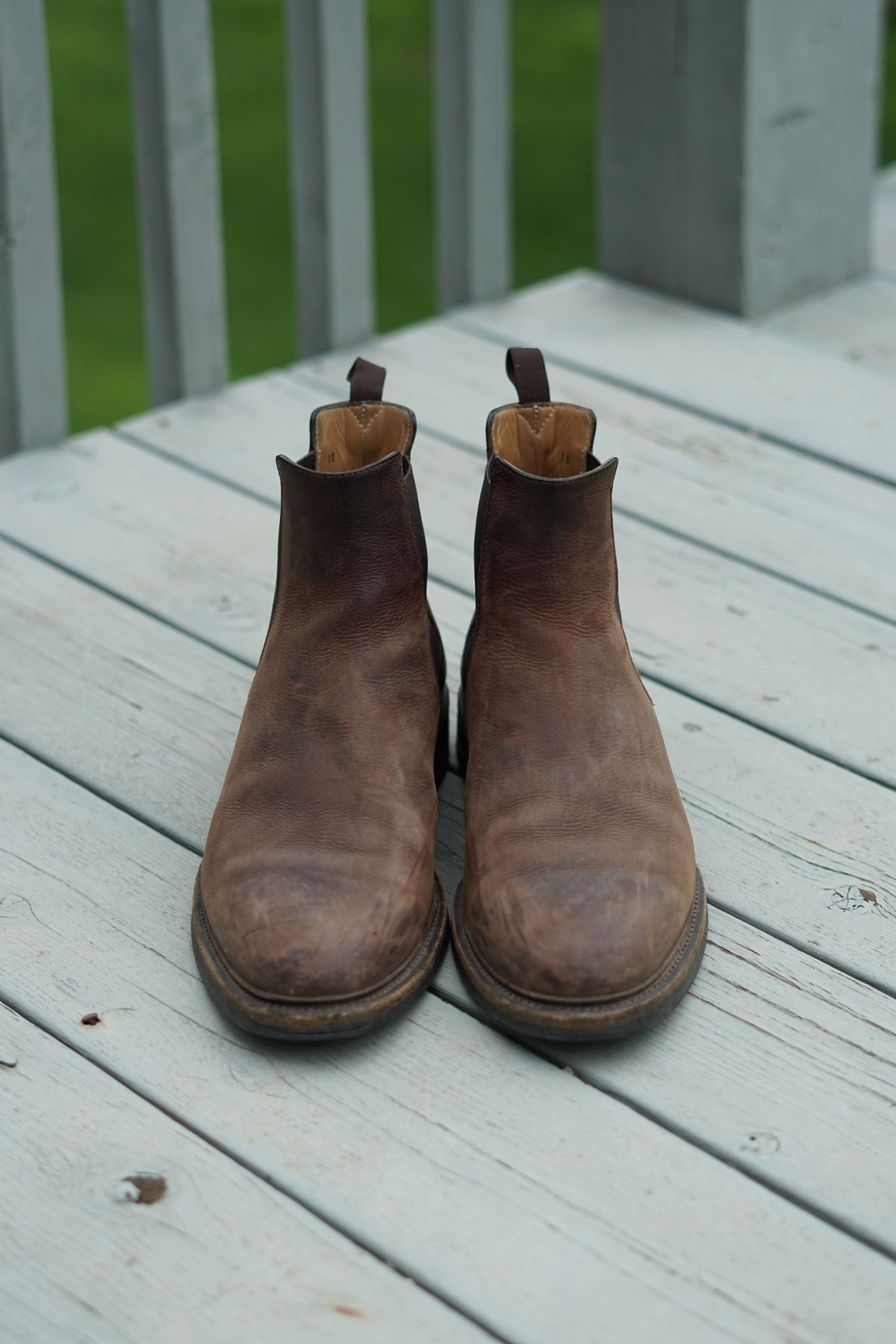 Photo by patinathunderdome on May 6, 2022 of the Rider Boot Co. Fritz in C.F. Stead Snuff Waxed Kudu.