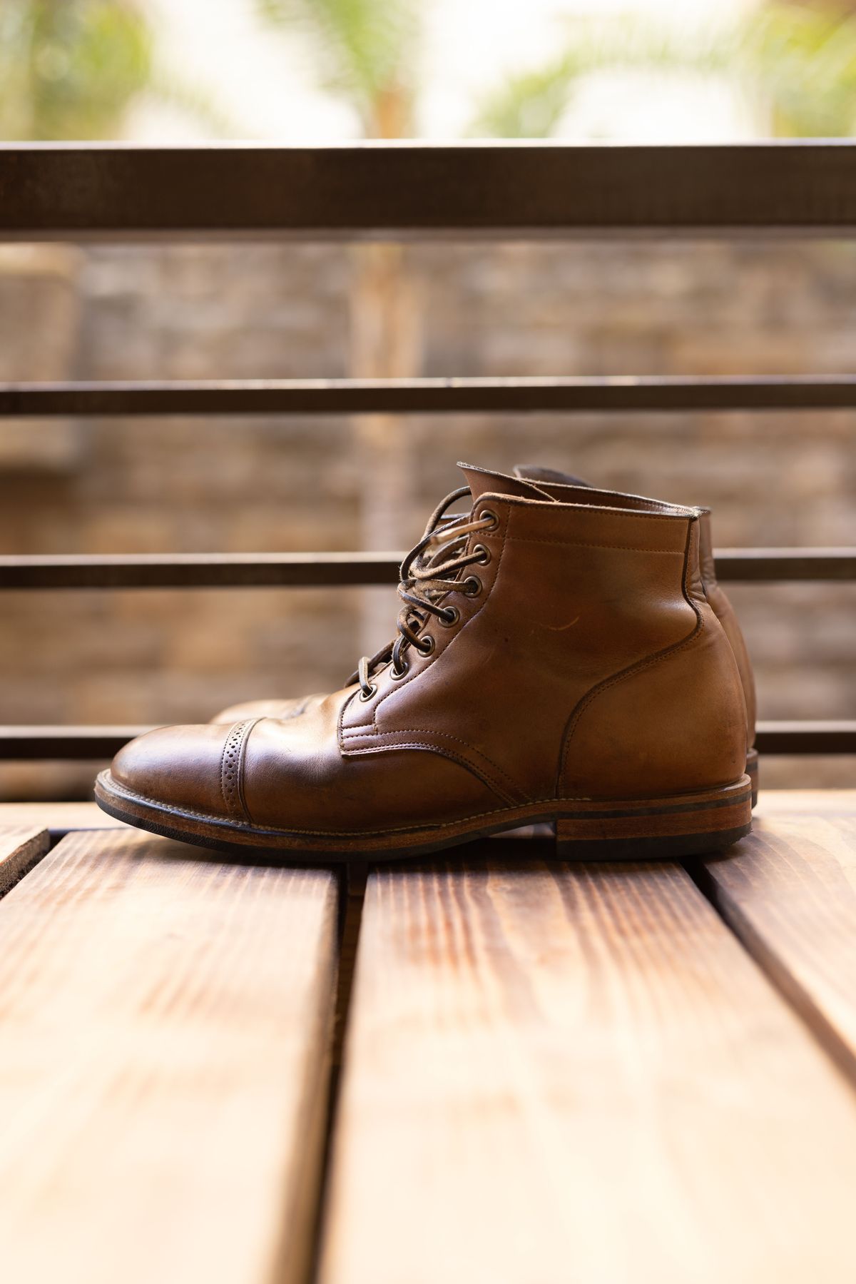 Photo by patinathunderdome on December 6, 2021 of the Viberg Service Boot in Horween Natural Chromexcel.