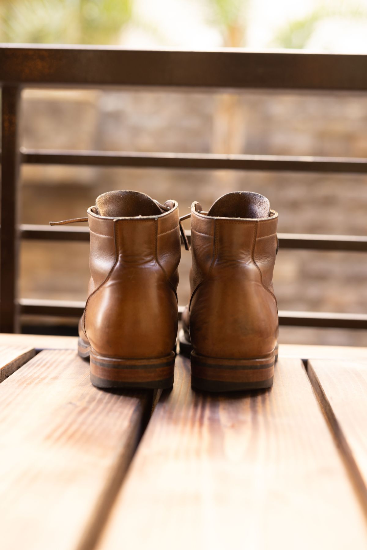 Photo by patinathunderdome on December 6, 2021 of the Viberg Service Boot in Horween Natural Chromexcel.