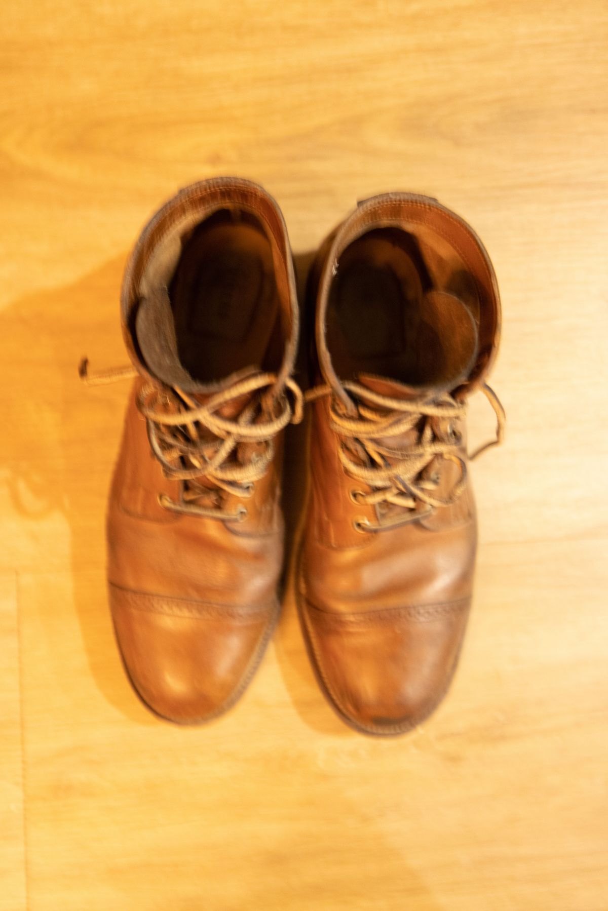 Photo by patinathunderdome on January 4, 2022 of the Viberg Service Boot in Horween Natural Chromexcel.