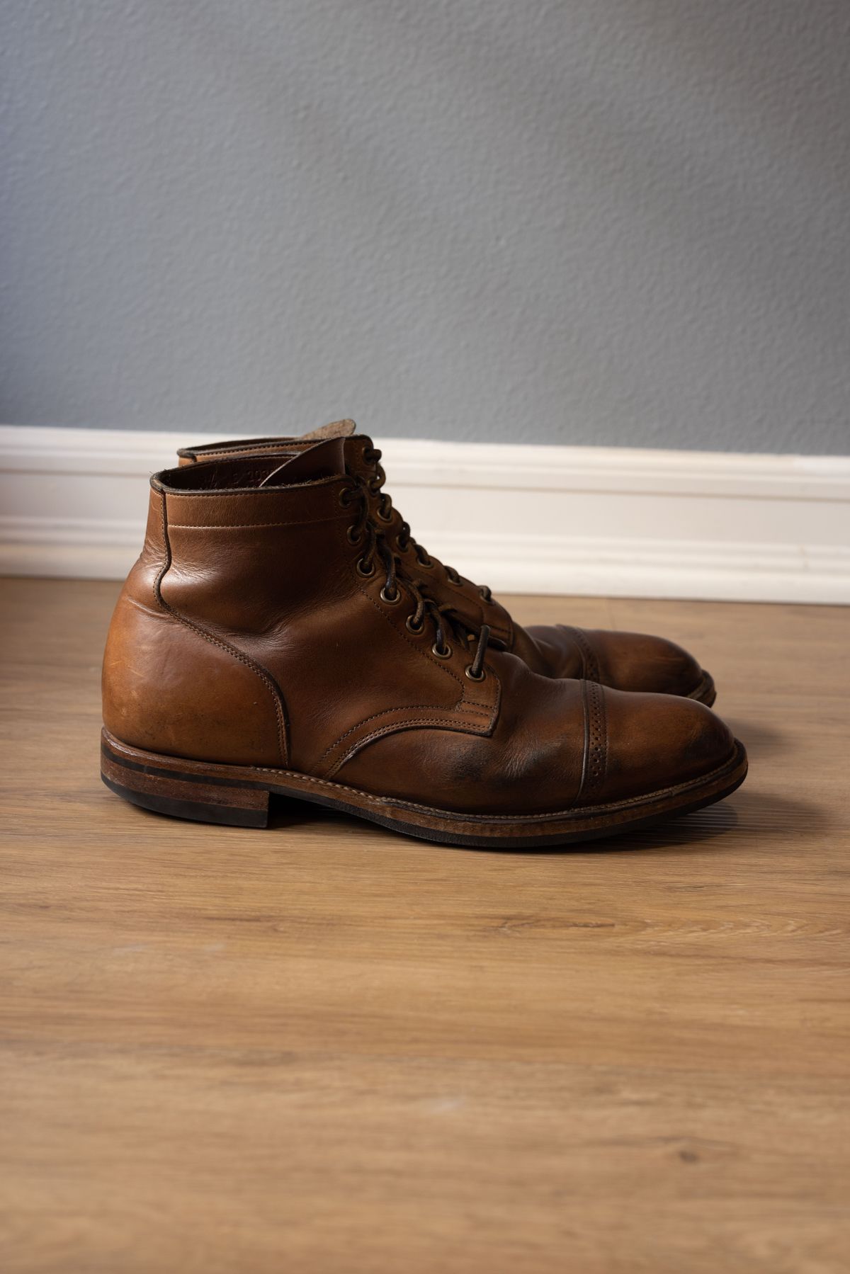 Photo by patinathunderdome on February 4, 2022 of the Viberg Service Boot in Horween Natural Chromexcel.