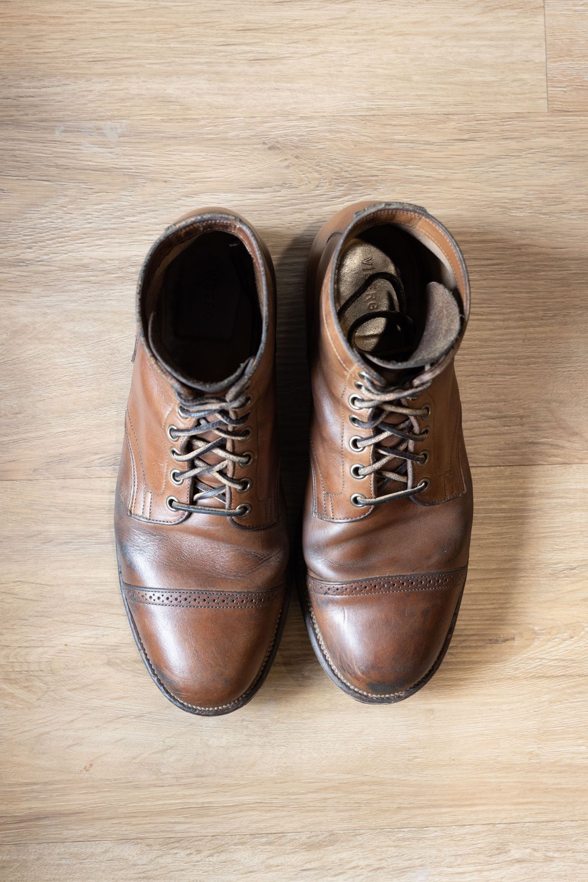 Photo by patinathunderdome on February 4, 2022 of the Viberg Service Boot in Horween Natural Chromexcel.