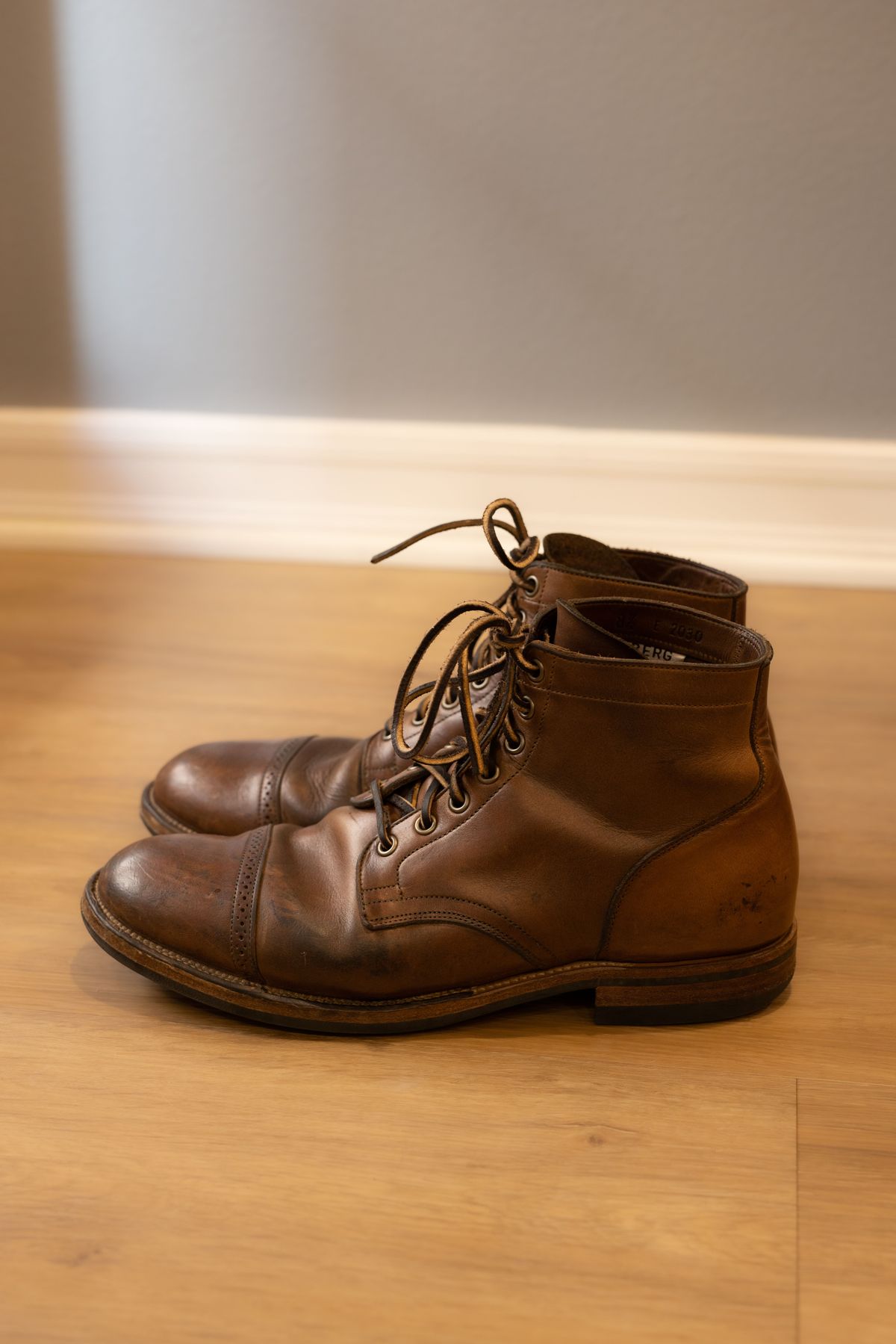 Photo by patinathunderdome on March 3, 2022 of the Viberg Service Boot in Horween Natural Chromexcel.