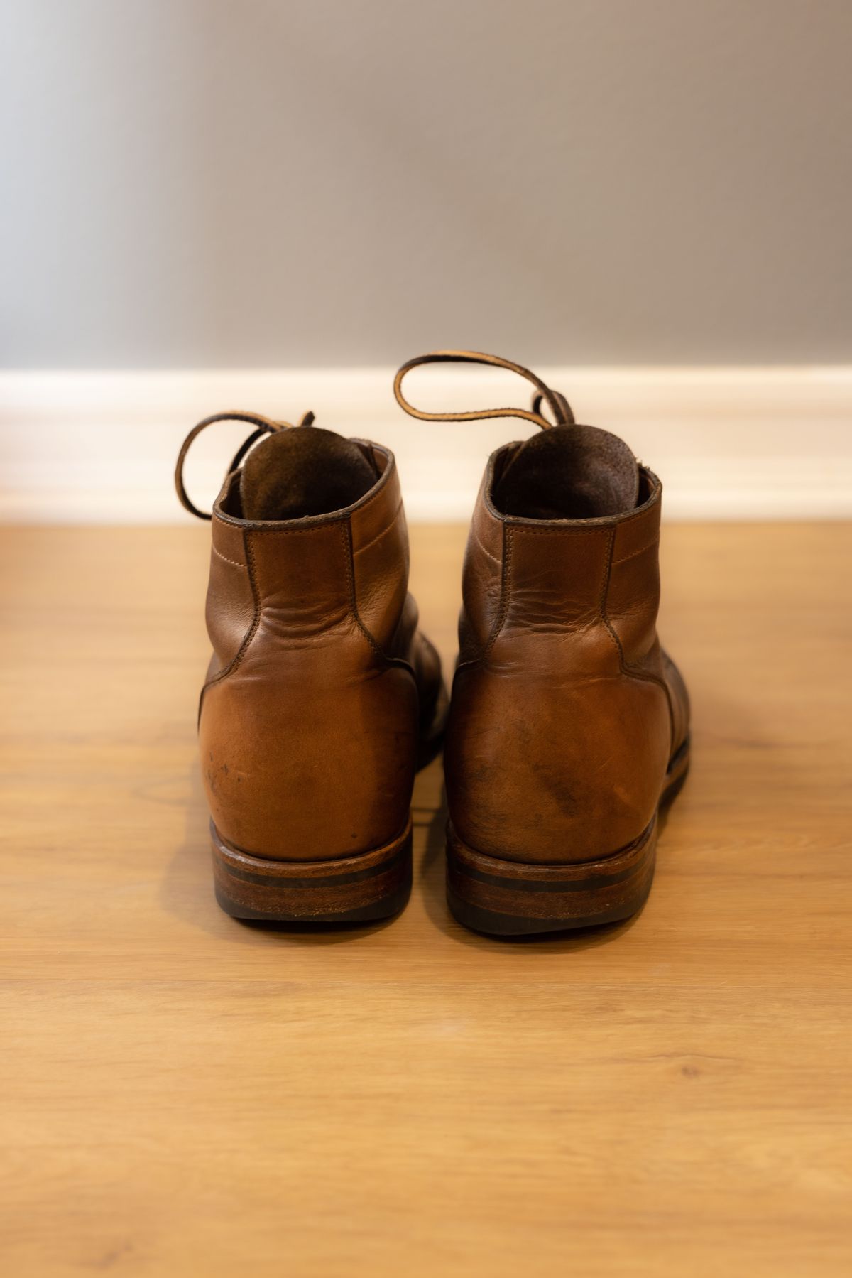 Photo by patinathunderdome on March 3, 2022 of the Viberg Service Boot in Horween Natural Chromexcel.