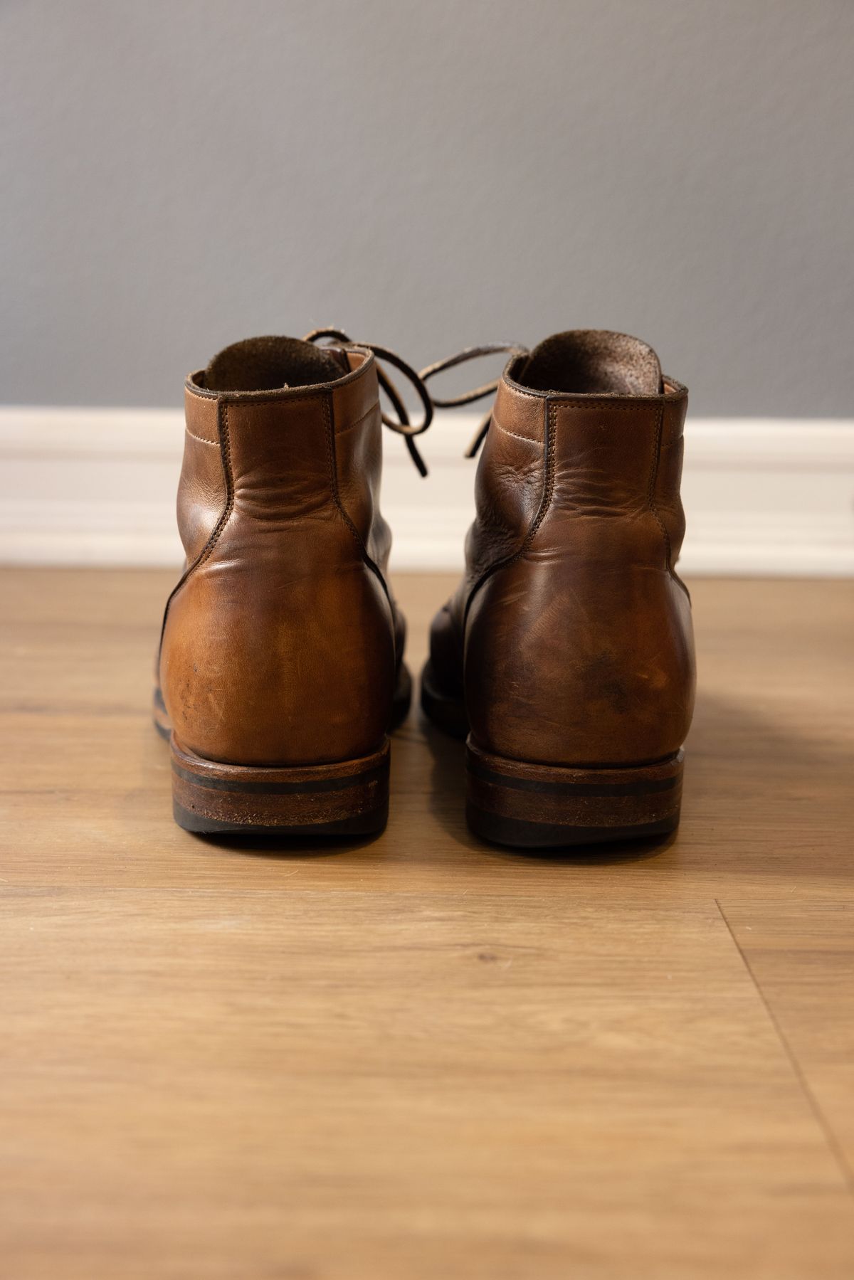 Photo by patinathunderdome on April 4, 2022 of the Viberg Service Boot in Horween Natural Chromexcel.