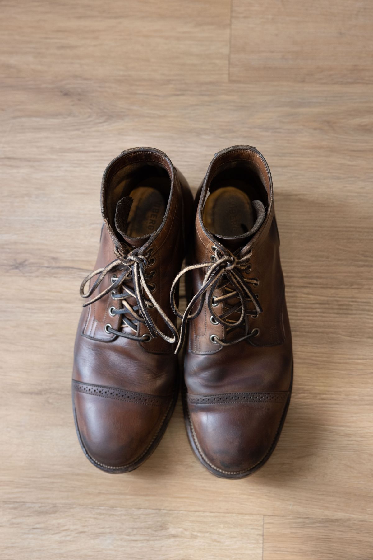 Photo by patinathunderdome on April 4, 2022 of the Viberg Service Boot in Horween Natural Chromexcel.