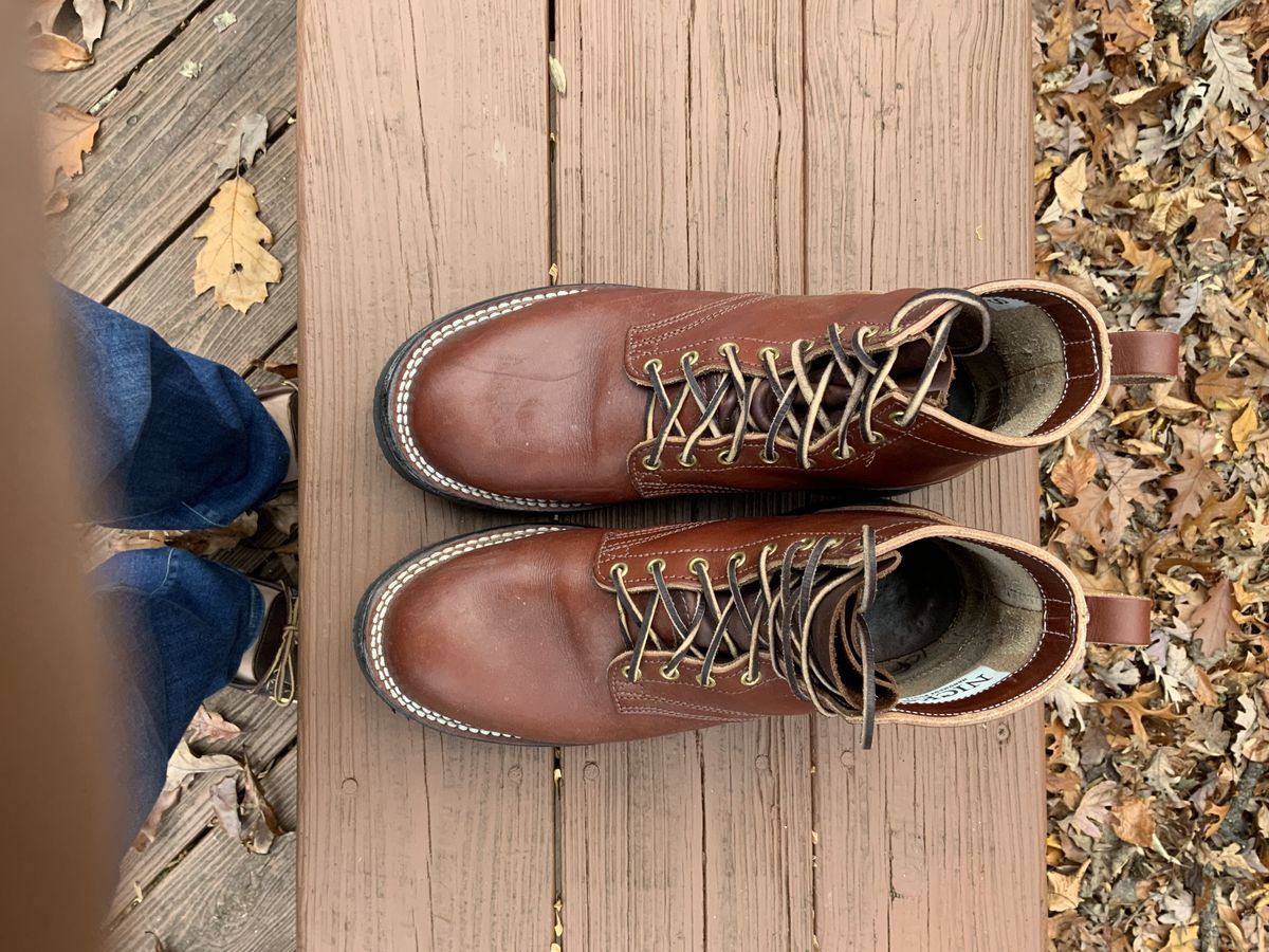 Photo by patinathunderdome on December 3, 2021 of the Nicks Traveler in Wickett & Craig Medium Brown English Bridle.