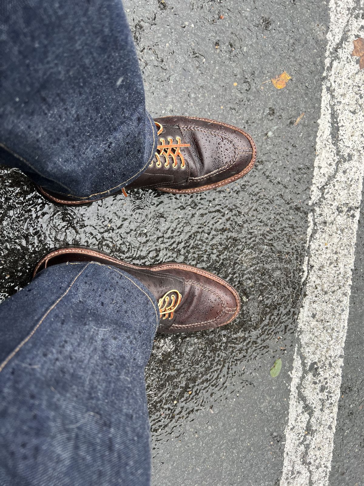 Photo by patinathunderdome on December 1, 2021 of the Alden Tanker Boot in Horween Arabica Lux Calfskin.