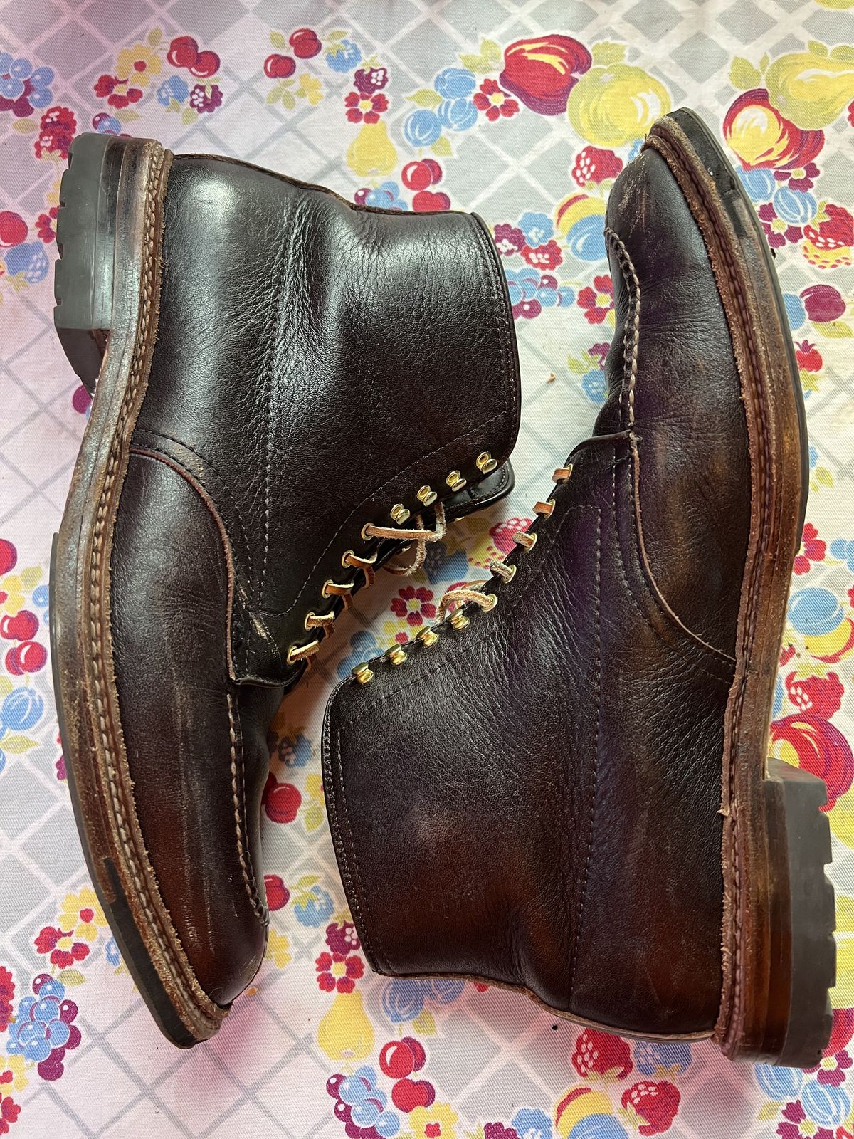 Photo by patinathunderdome on March 2, 2022 of the Alden Tanker Boot in Horween Arabica Lux Calfskin.