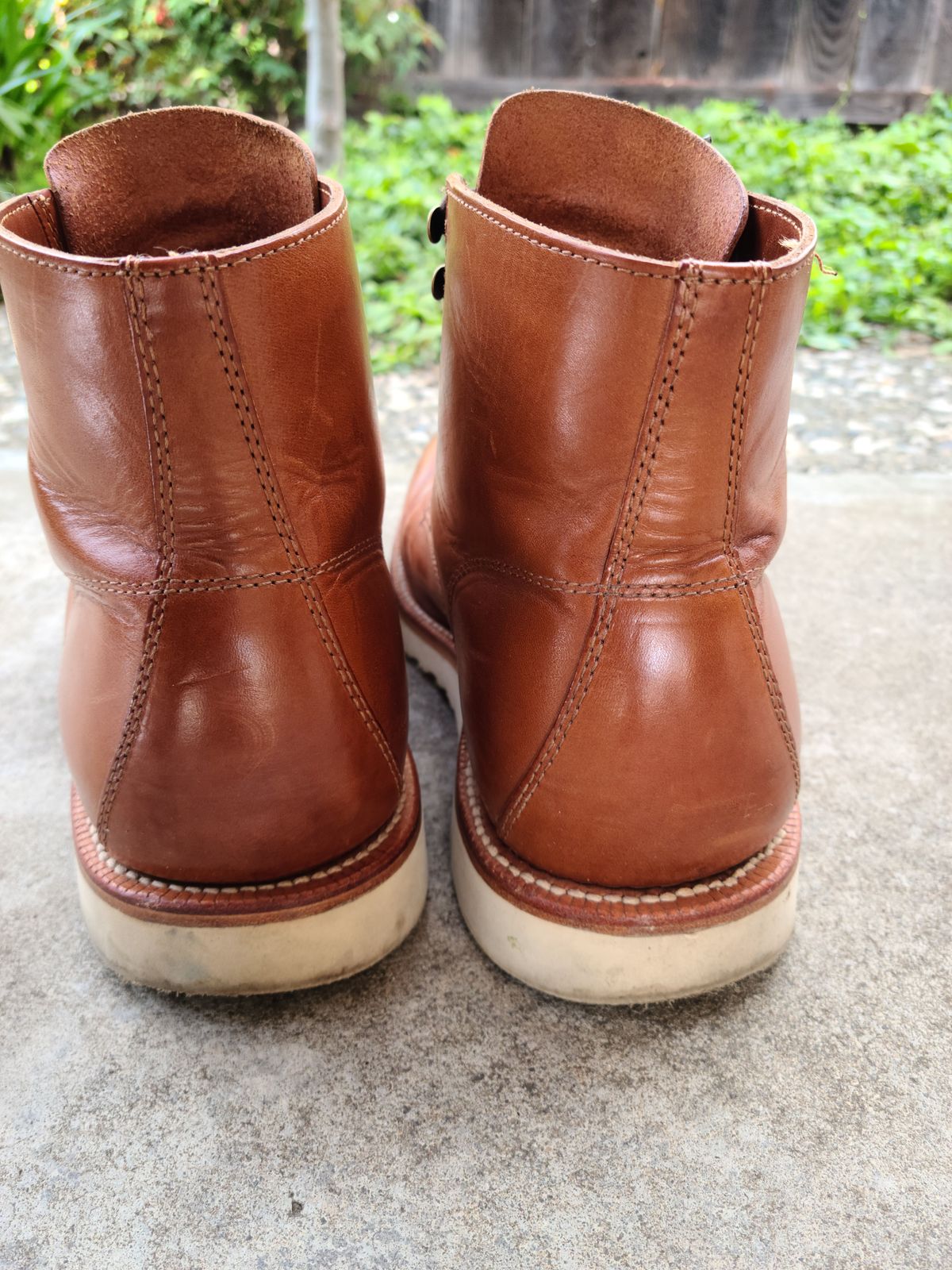 Photo by patinathunderdome on January 4, 2022 of the Grant Stone Brass Boot in Badalassi Carlo Saddle Tan Minerva.