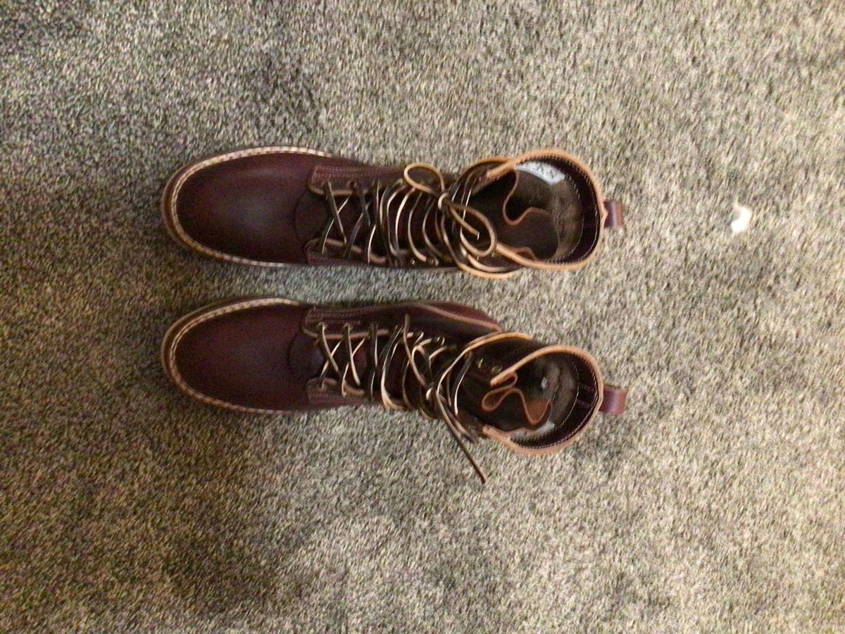 Photo by patinathunderdome on October 1, 2021 of the Nicks Traveler in Horween Color 8 Chromexcel.