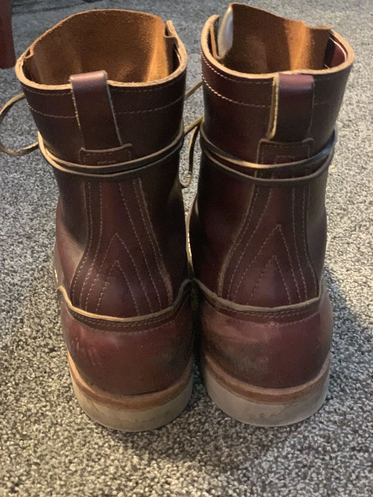 Photo by patinathunderdome on November 3, 2021 of the Nicks Traveler in Horween Color 8 Chromexcel.