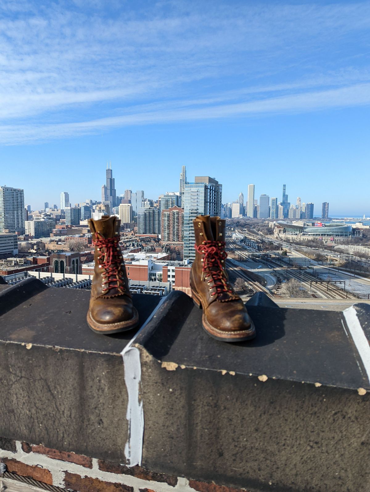 Photo by patinathunderdome on March 1, 2022 of the White's Bounty Hunter in Horween Cinnamon Waxed Flesh.