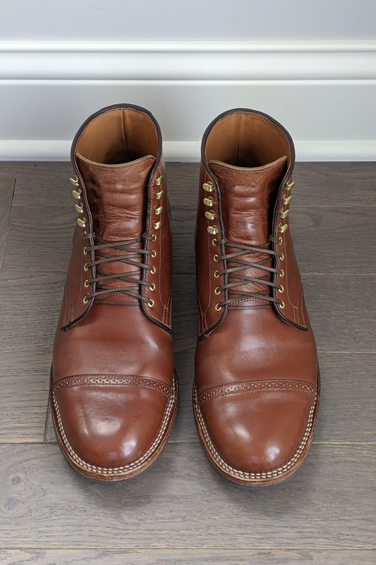 Photo by patinathunderdome on November 3, 2021 of the Viberg Service Boot in Maryam Toscanello TPR Horsebutt.