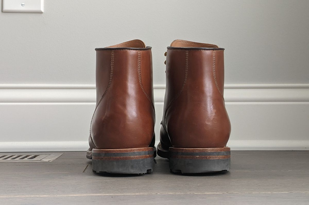 Photo by patinathunderdome on November 3, 2021 of the Viberg Service Boot in Maryam Toscanello TPR Horsebutt.