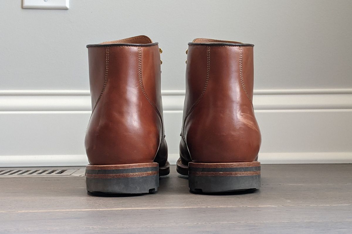 Photo by patinathunderdome on December 2, 2021 of the Viberg Service Boot in Maryam Toscanello TPR Horsebutt.