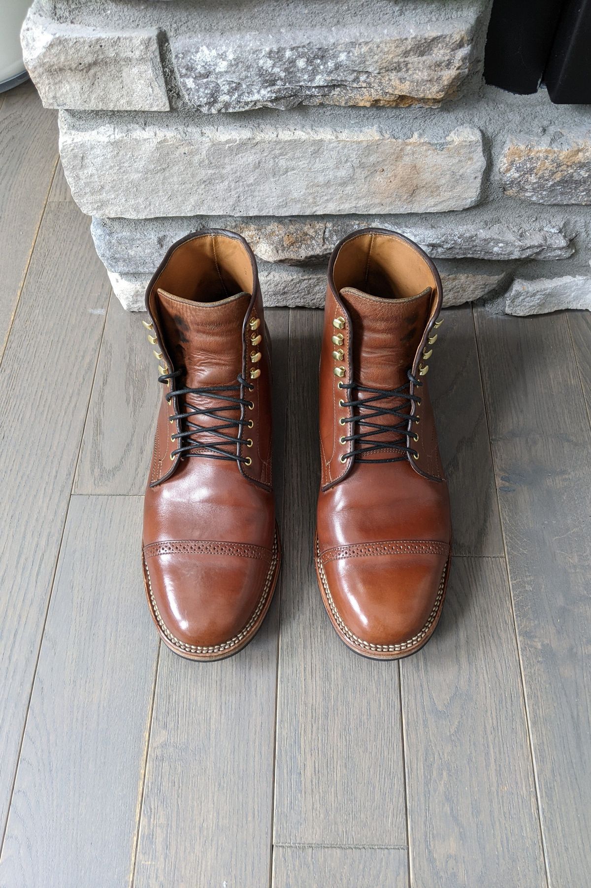 Photo by patinathunderdome on February 1, 2022 of the Viberg Service Boot in Maryam Toscanello TPR Horsebutt.