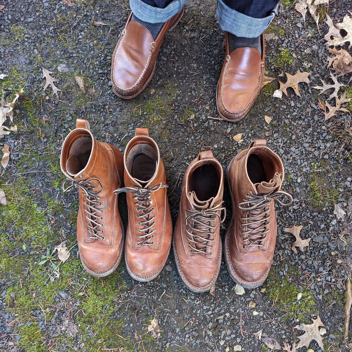 Photo by patinathunderdome on February 6, 2022 of the Onderhoud LCV01 Lineman Boot in Wickett & Craig Buck Brown Traditional Harness.