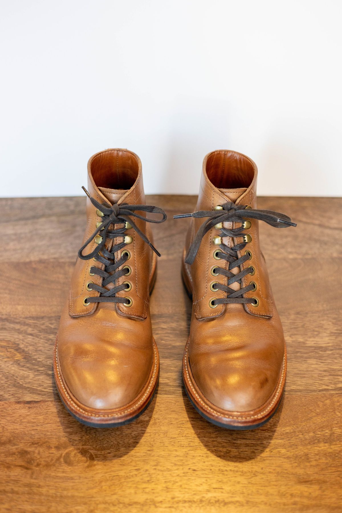 Photo by patinathunderdome on January 5, 2022 of the Grant Stone Diesel Boot in Horween Dune Chromexcel.