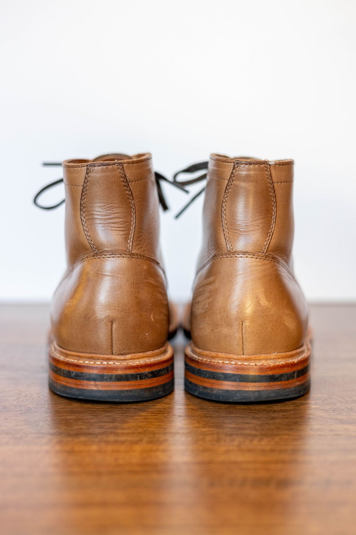 Photo by patinathunderdome on January 5, 2022 of the Grant Stone Diesel Boot in Horween Dune Chromexcel.