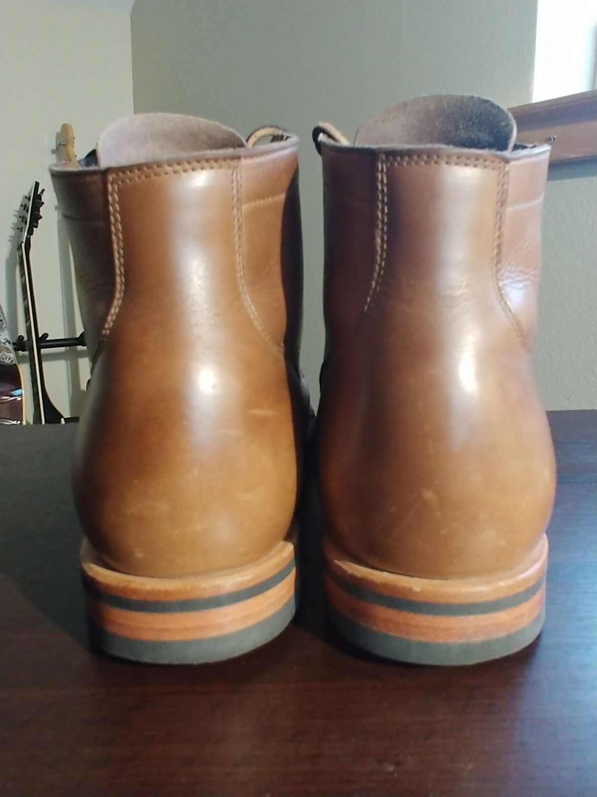 Photo by patinathunderdome on November 2, 2021 of the Viberg Service Boot in Horween Natural Chromexcel.