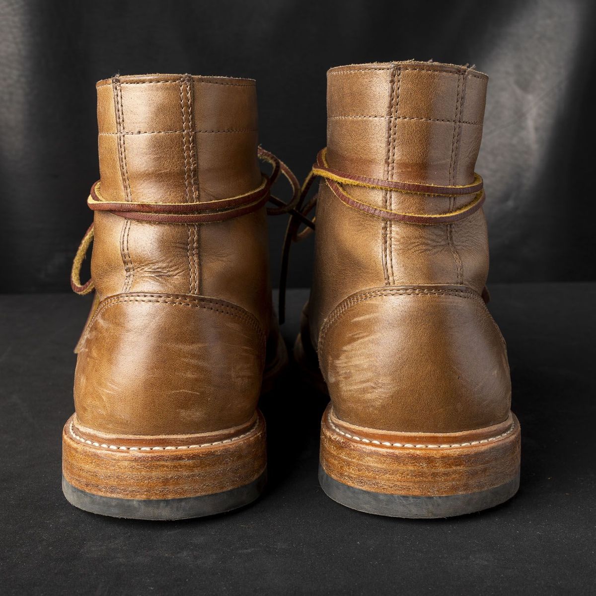 Photo by patinathunderdome on November 4, 2021 of the Oak Street Bootmakers Trench Boot in Horween Natural Chromexcel.