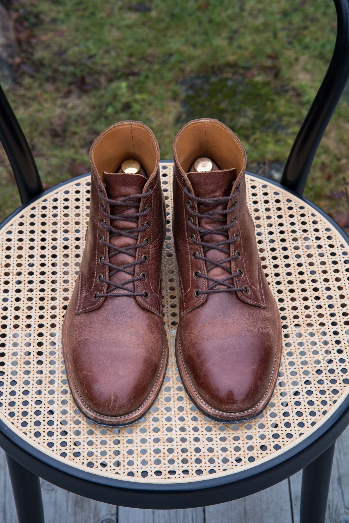 Photo by patinathunderdome on January 2, 2022 of the Midas Service Boot in Indonesian Dark Brown Pull Up.