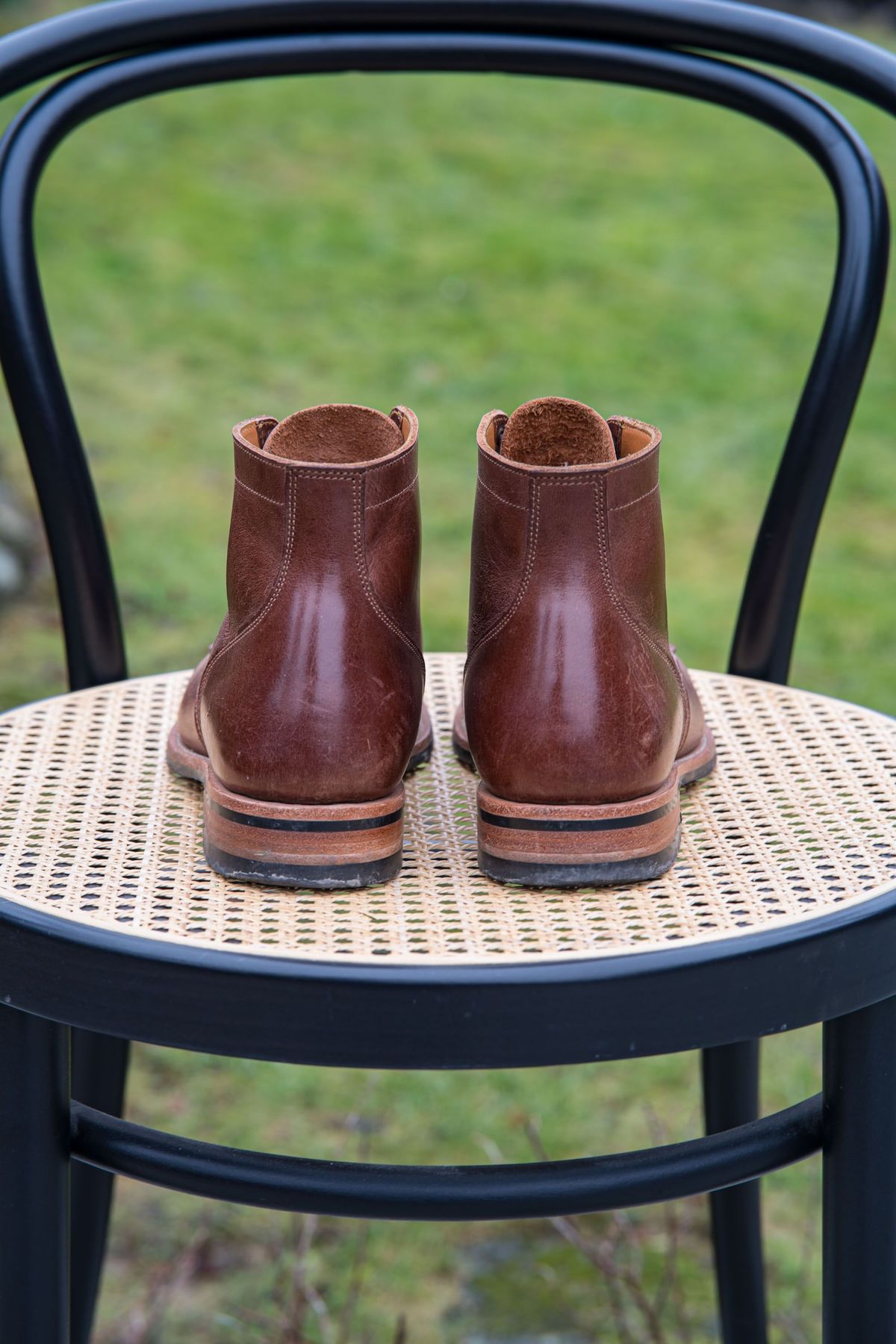 Photo by patinathunderdome on January 2, 2022 of the Midas Service Boot in Indonesian Dark Brown Pull Up.