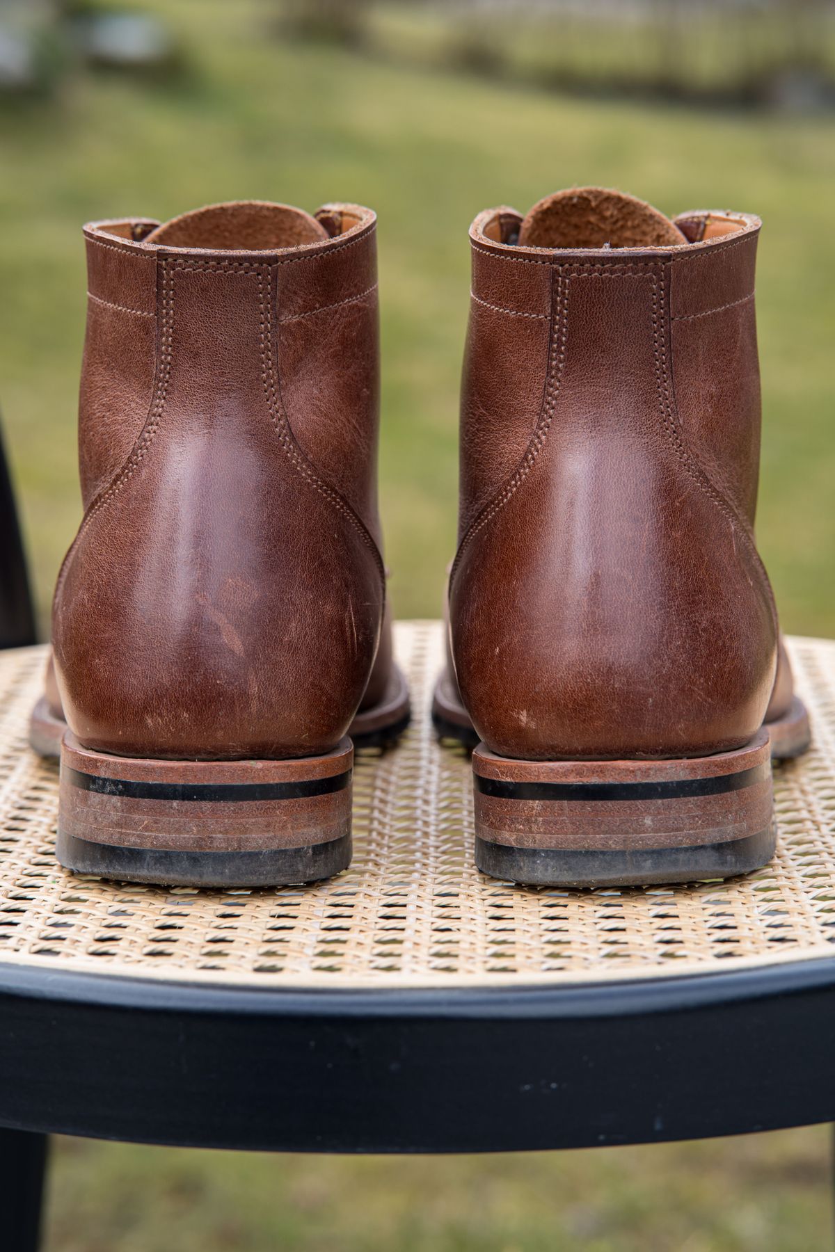 Photo by patinathunderdome on April 4, 2022 of the Midas Service Boot in Indonesian Dark Brown Pull Up.