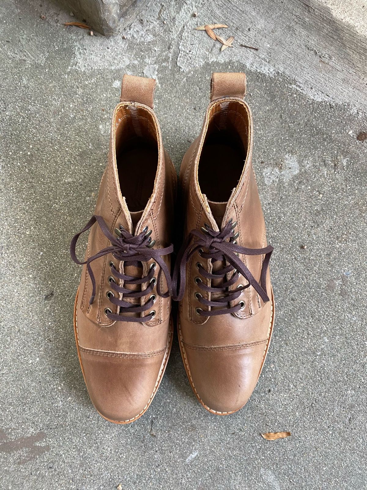 Photo by patinathunderdome on September 30, 2021 of the Rancourt & Co. Byron Boot in Horween Natural Chromexcel.
