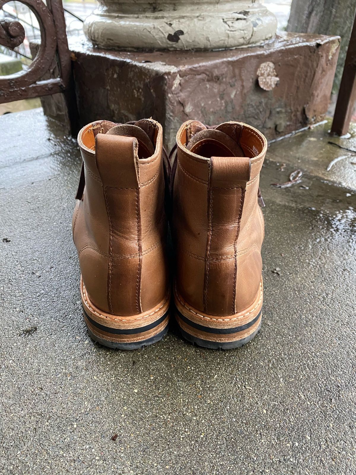 Photo by patinathunderdome on January 1, 2022 of the Rancourt & Co. Byron Boot in Horween Natural Chromexcel.