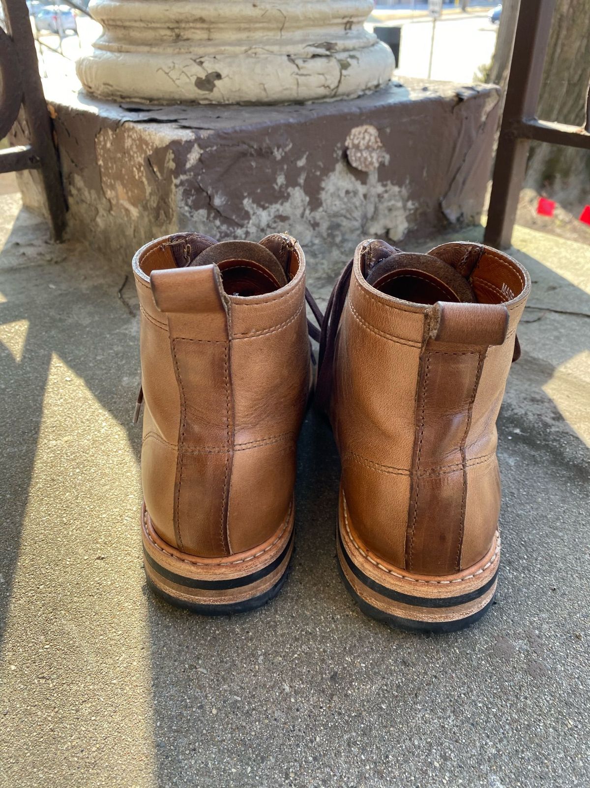 Photo by patinathunderdome on February 1, 2022 of the Rancourt & Co. Byron Boot in Horween Natural Chromexcel.