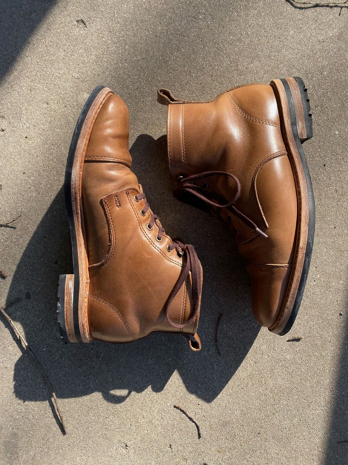 Photo by patinathunderdome on February 1, 2022 of the Rancourt & Co. Byron Boot in Horween Natural Chromexcel.