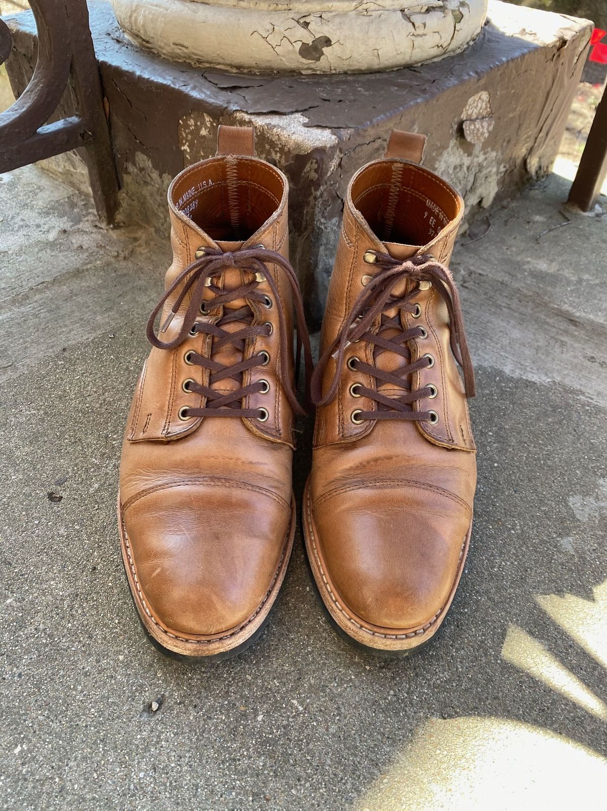 Photo by patinathunderdome on March 1, 2022 of the Rancourt & Co. Byron Boot in Horween Natural Chromexcel.