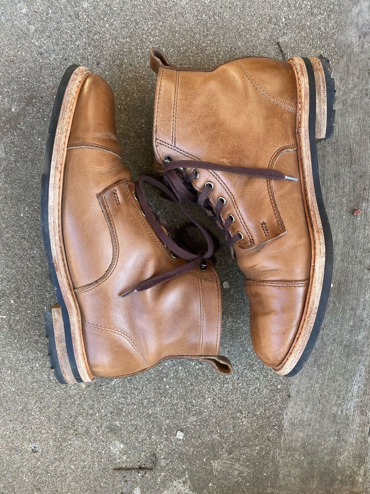 Photo by patinathunderdome on March 1, 2022 of the Rancourt & Co. Byron Boot in Horween Natural Chromexcel.