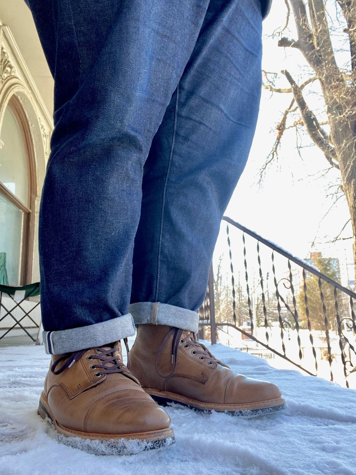 Photo by patinathunderdome on March 1, 2022 of the Rancourt & Co. Byron Boot in Horween Natural Chromexcel.