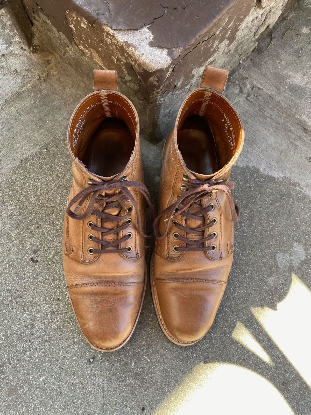 Photo by patinathunderdome on March 1, 2022 of the Rancourt & Co. Byron Boot in Horween Natural Chromexcel.