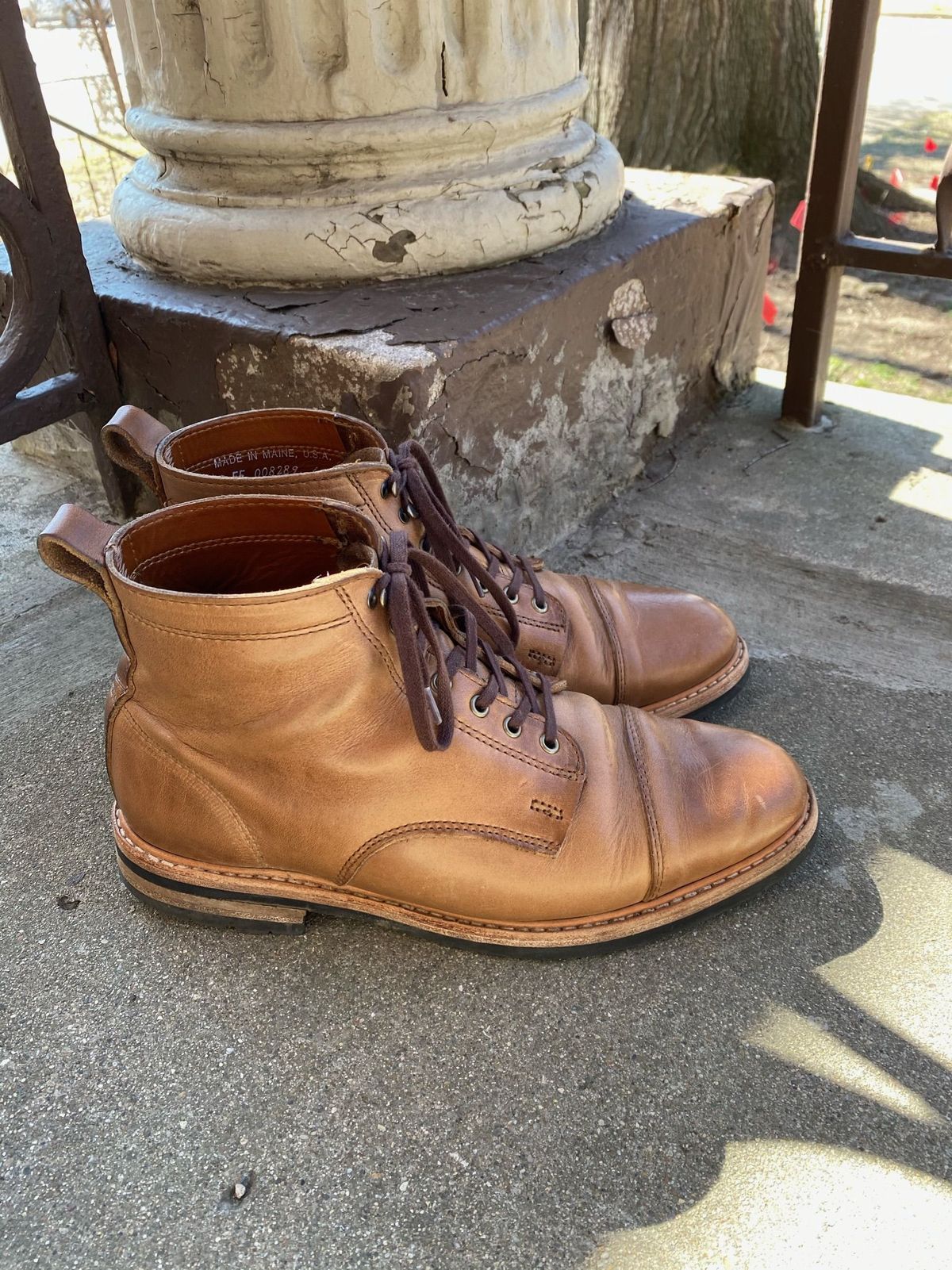 Photo by patinathunderdome on March 1, 2022 of the Rancourt & Co. Byron Boot in Horween Natural Chromexcel.