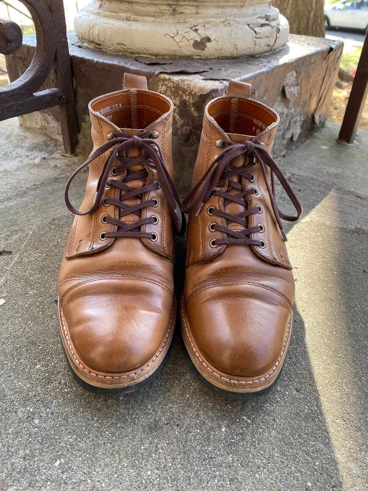 Photo by patinathunderdome on April 1, 2022 of the Rancourt & Co. Byron Boot in Horween Natural Chromexcel.